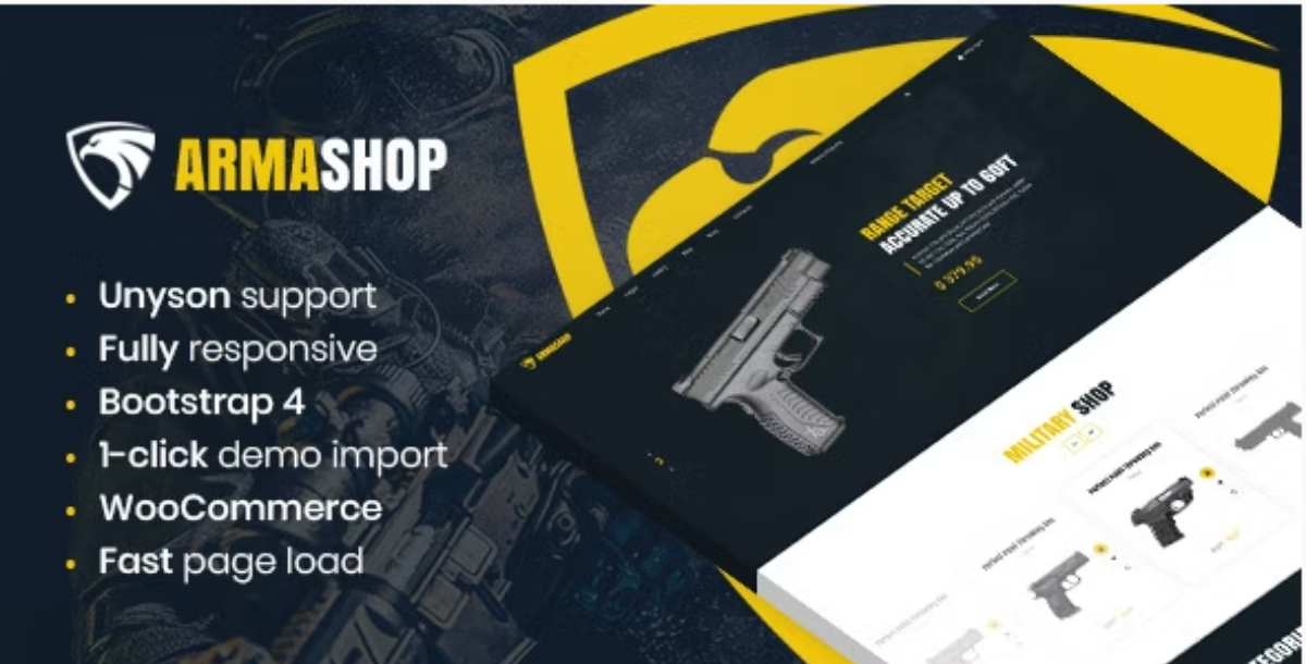 Armashop - Guns and Ammo WooCommerce theme