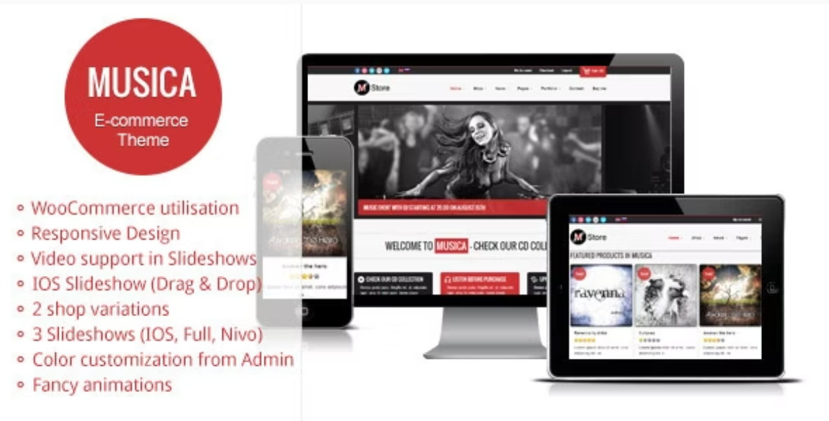 Musica - Responsive WordPress WooCommerce Theme