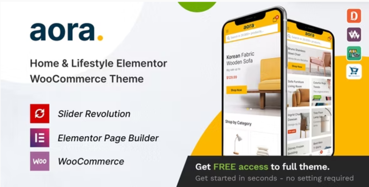 Aora - Home & Lifestyle Elementor WooCommerce Theme