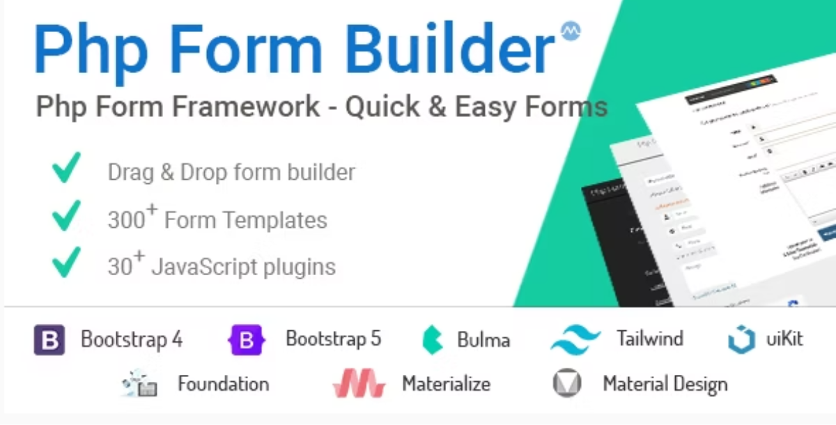 PHP Form Builder - Advanced HTML forms generator with Drag & Drop