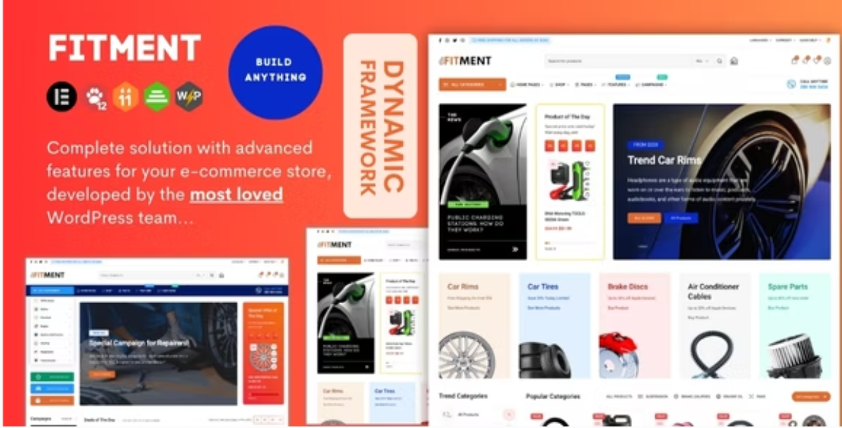 Fitment - Car & Auto Parts Elementor Ecommerce Theme