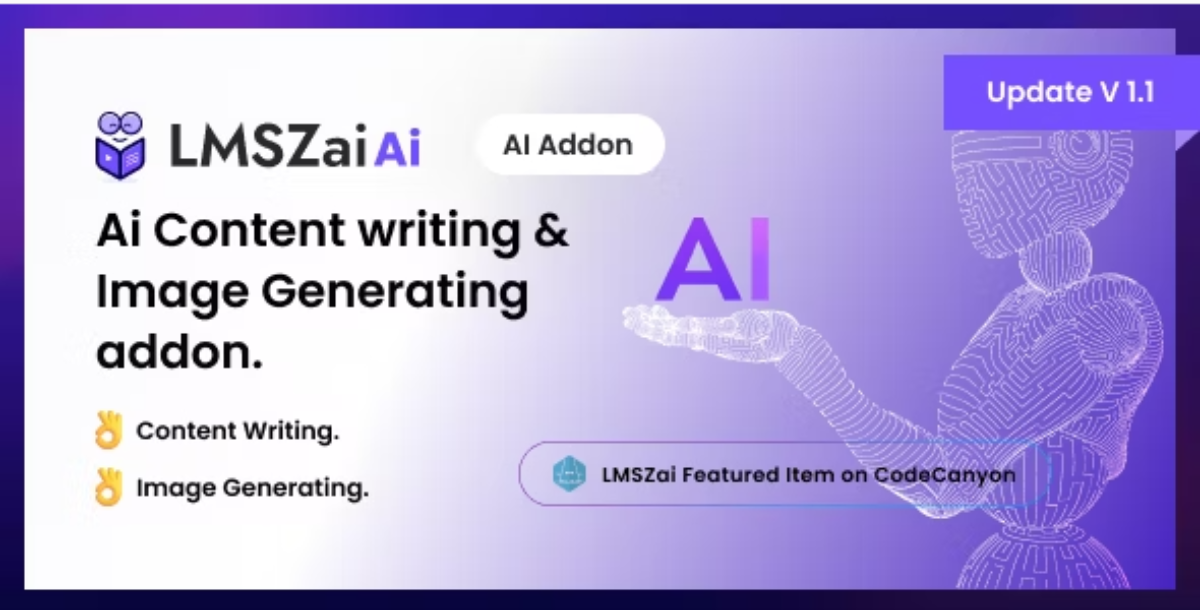 LMSzai AI - Ai Content writing & Image Generating addon.