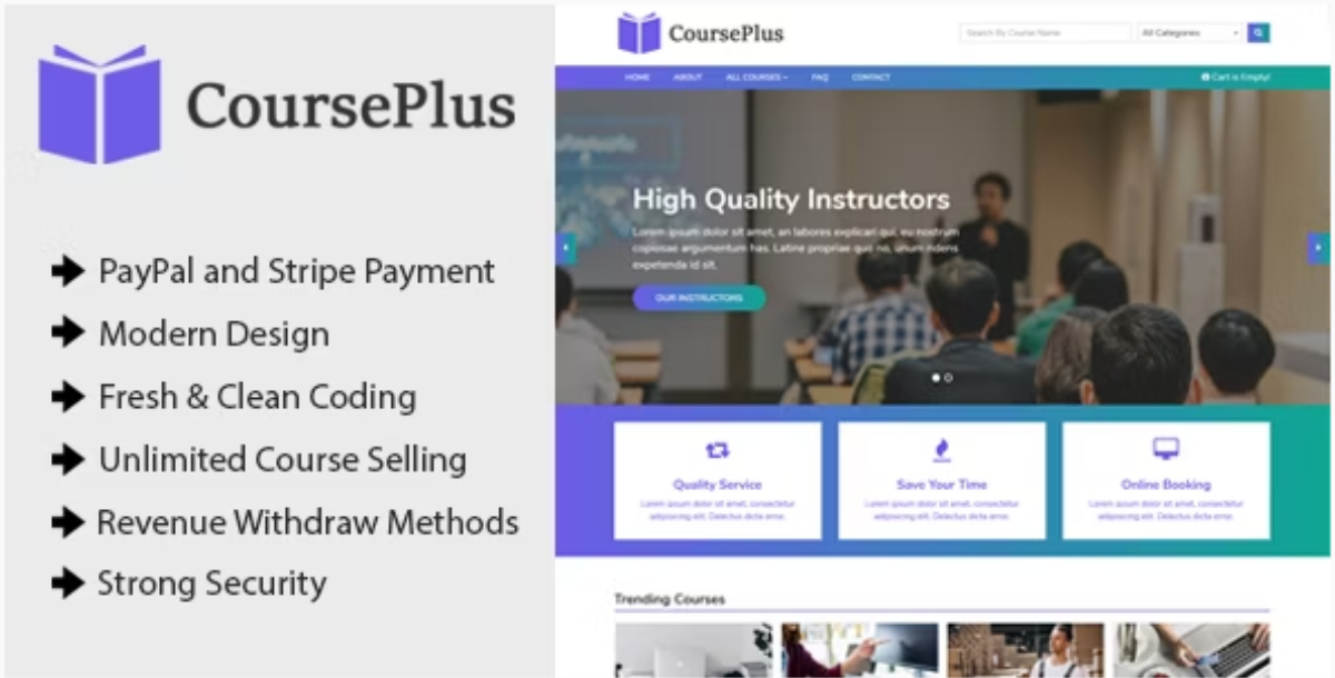 CoursePlus - Online Learning Management System (LMS)