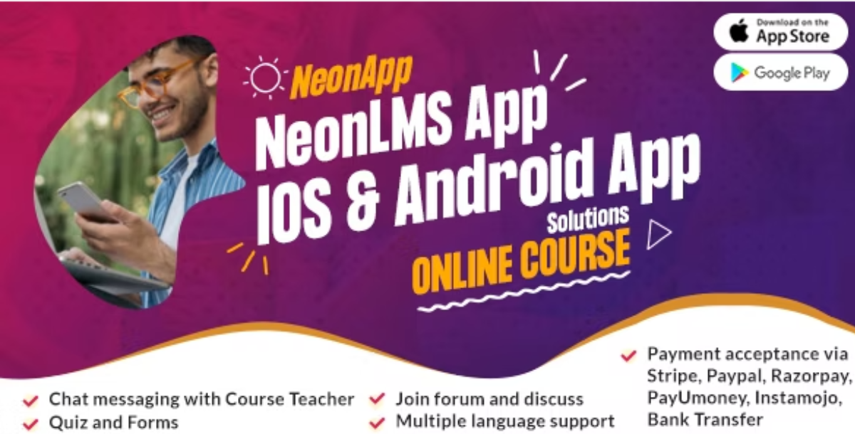 NeonLMS Mobile App - React Native Android & iOS App