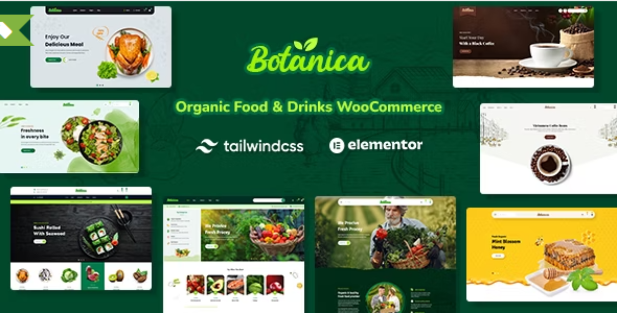 Botanica - Food & Drinks Tailwind CSS WooCommerce Theme