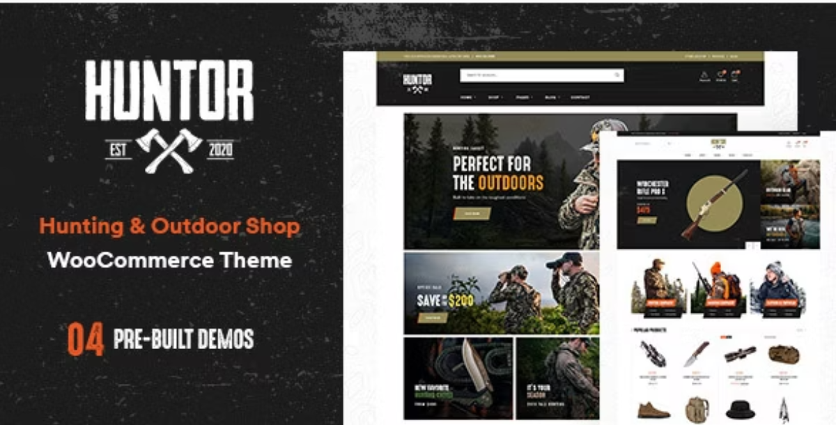 Huntor - Hunting & Outdoor Shop WooCommerce theme