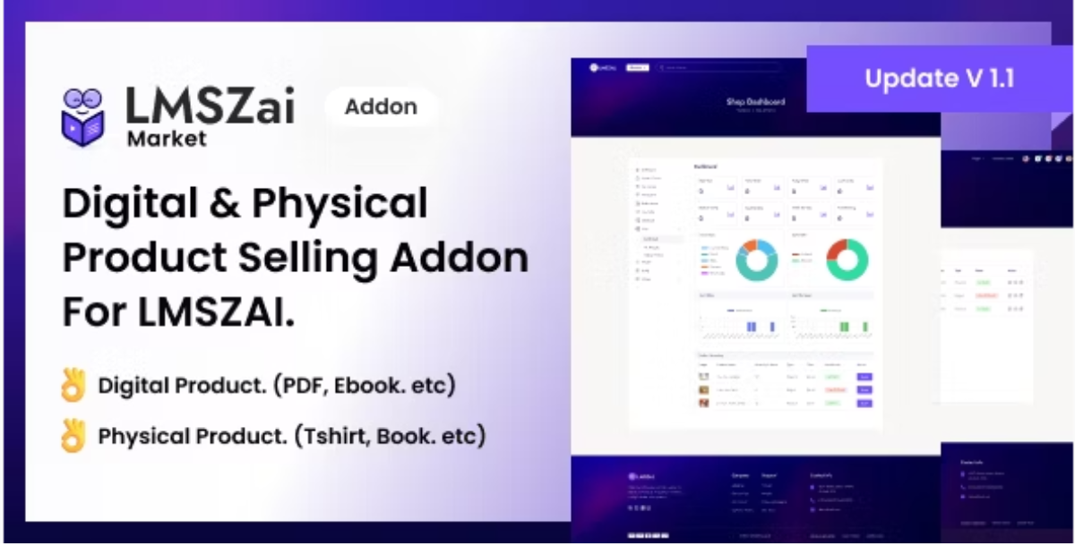 LMSzai Market - Digital & Physical Product Selling Addon For LMSZAI.