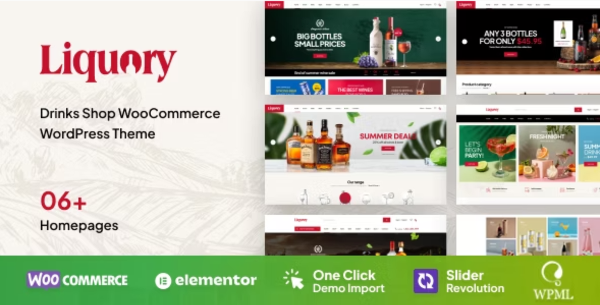 Liquory - Drinks Shop WooCommerce Theme